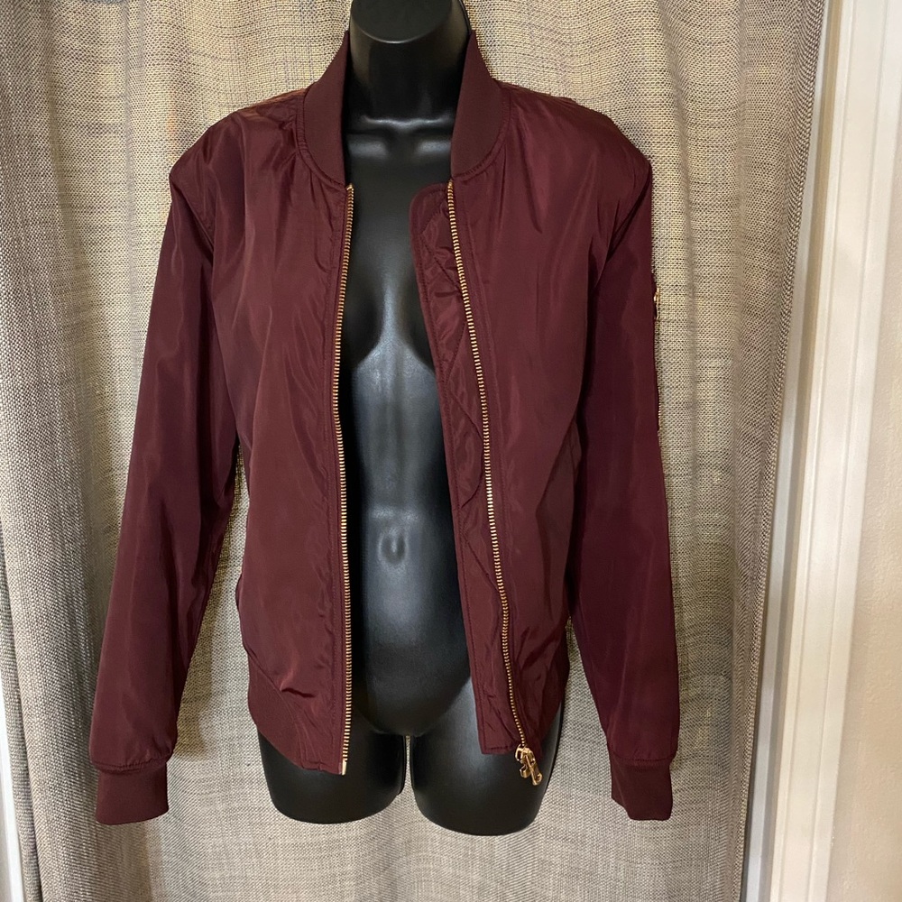 Forever 21 | Burgundy Bomber Jacket